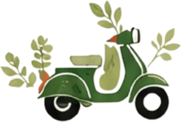 Line drawing of a delivery scooter