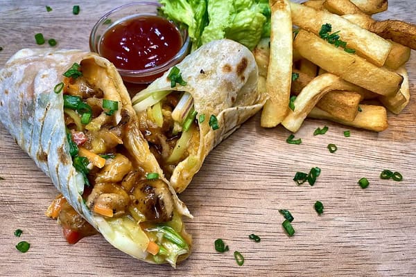 Sweet and sour soy wrap, vegan food delivery Colombo, Vinya Garden